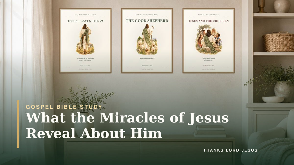 Jesus and His Miracles Scripture art introducing a Gospel Bible study