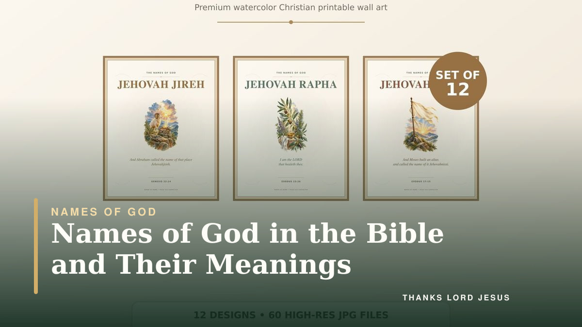 Names of God Scripture art introducing a Bible study of God's names and meanings