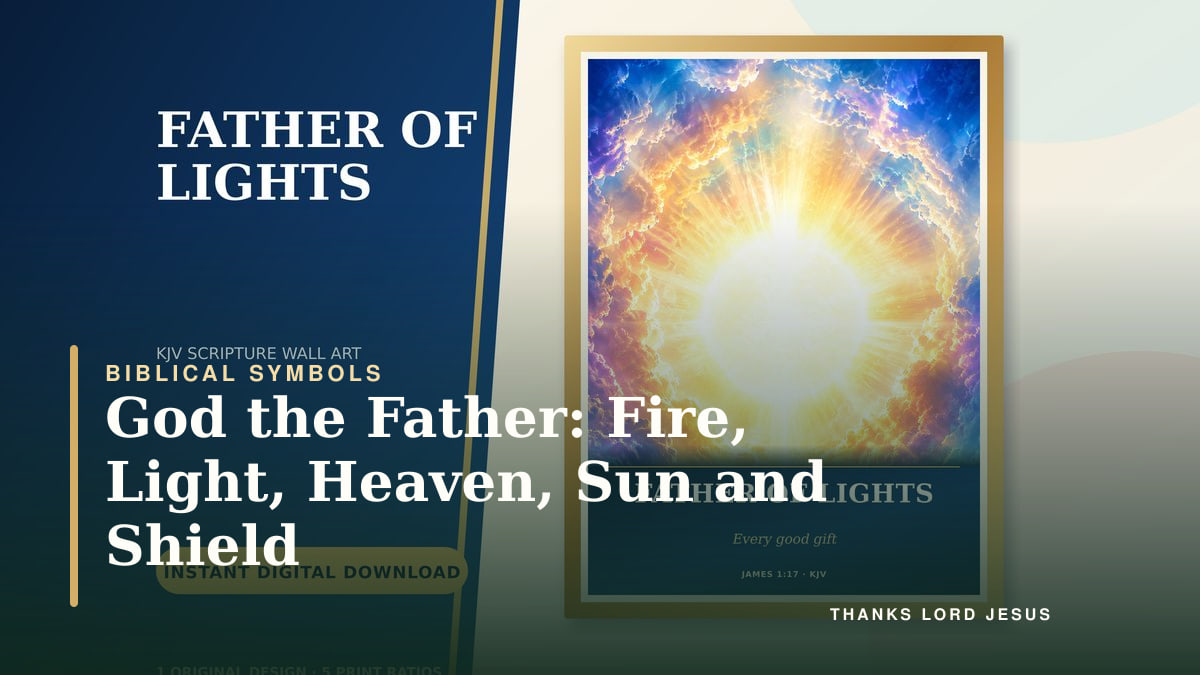 Father of Lights Scripture art introducing biblical symbols of God the Father