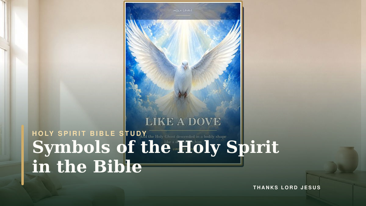White dove Holy Spirit art introducing biblical symbols of the Holy Spirit