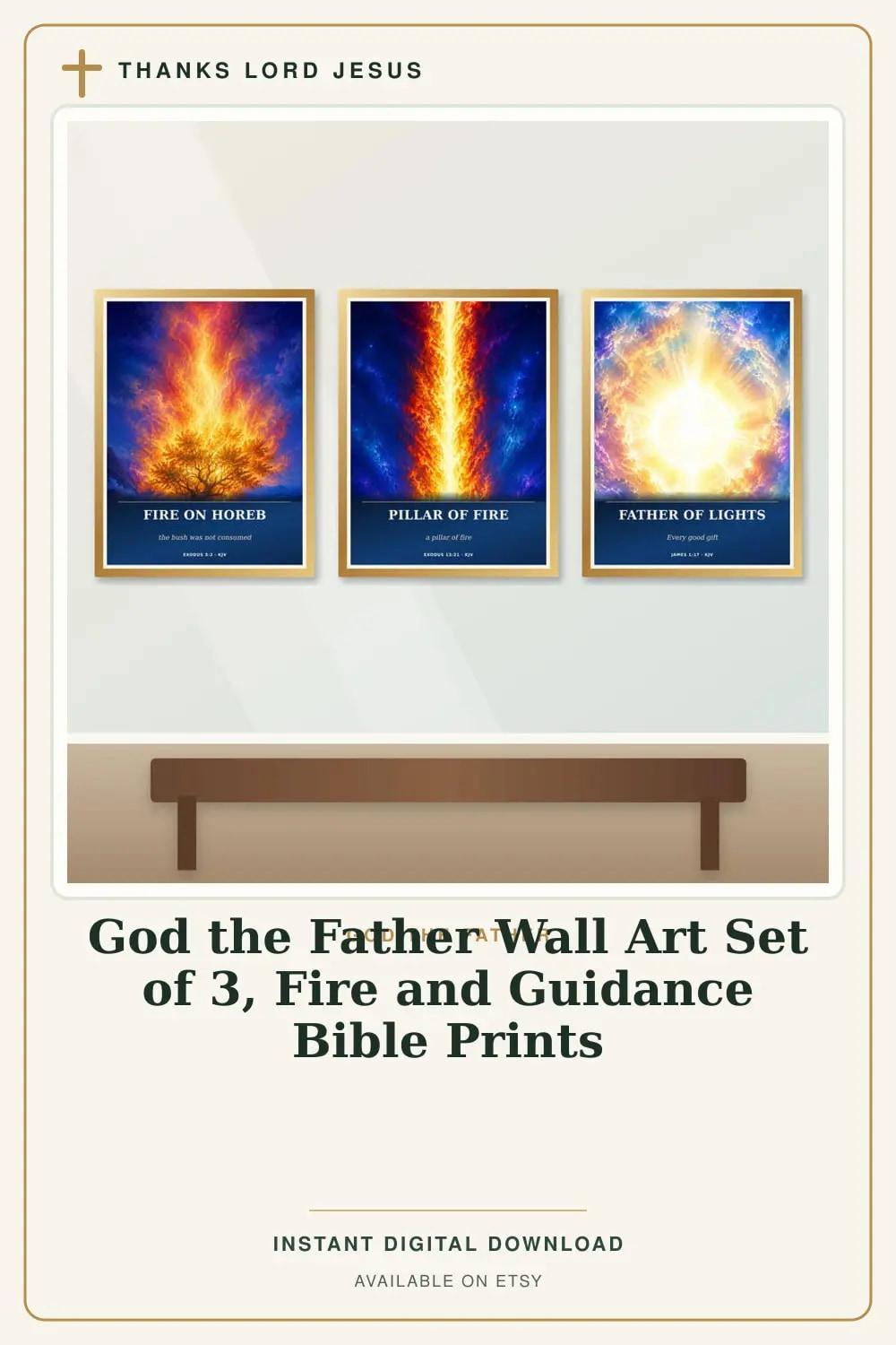 God the Father — Fire and Guidance, a Christian digital printable from the God the Father collection by Thanks Lord Jesus