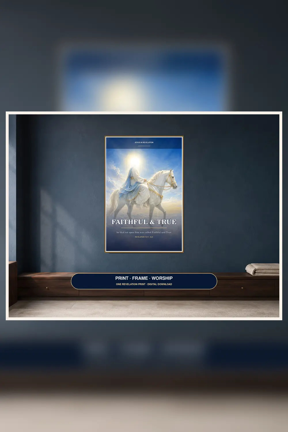 Faithful and True Wall Art, a Christian digital printable from the Jesus Christ collection by Thanks Lord Jesus