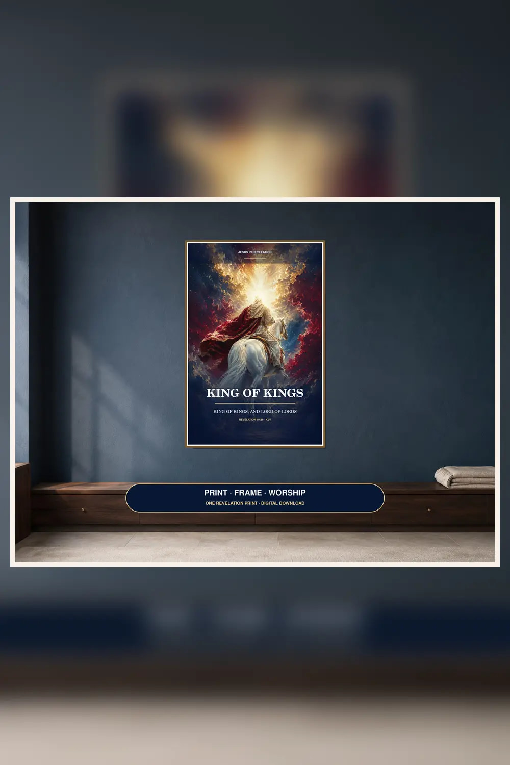 Jesus King of Kings Wall Art, a Christian digital printable from the Jesus Christ collection by Thanks Lord Jesus