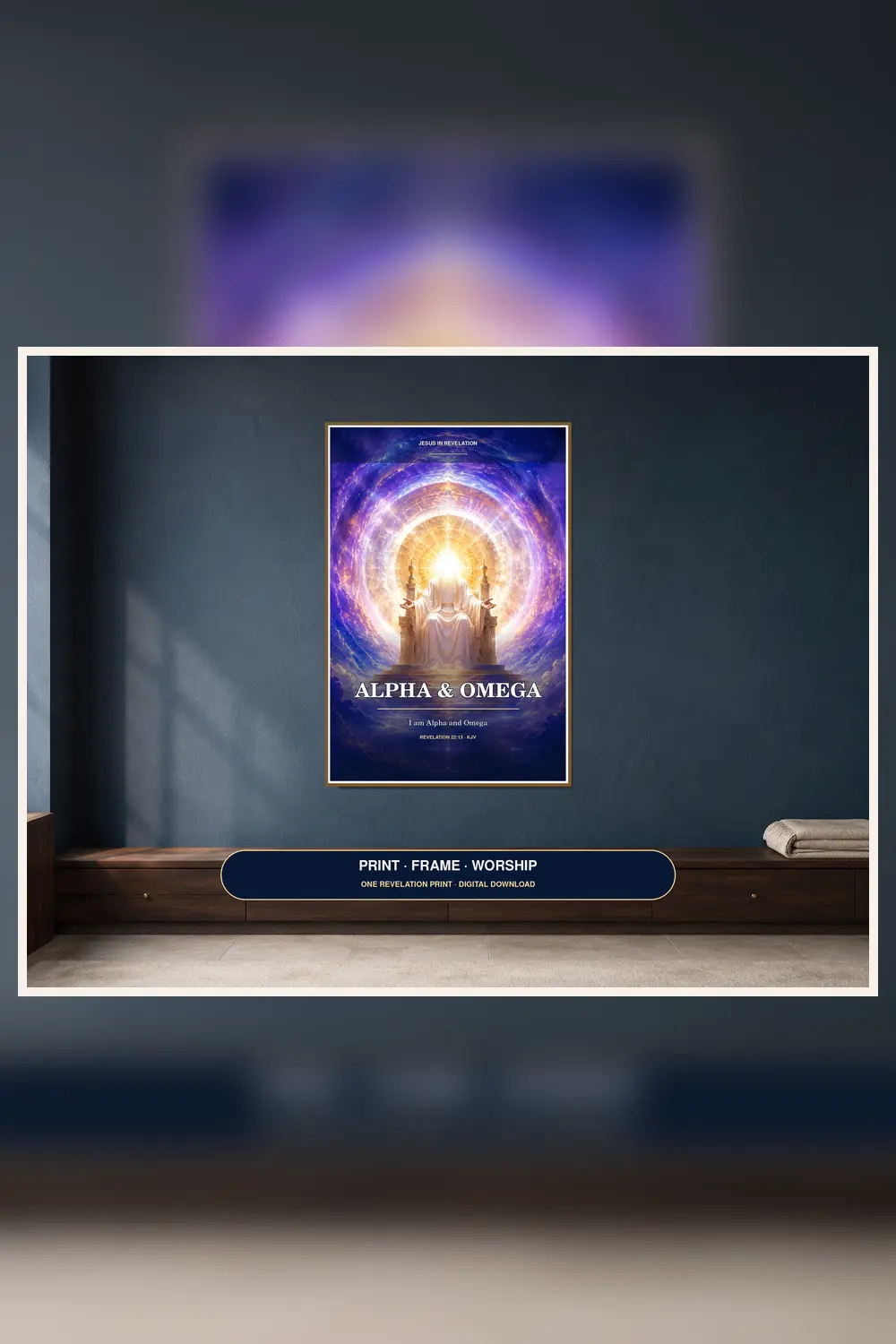 Jesus Alpha and Omega Wall Art, a Christian digital printable from the Jesus Christ collection by Thanks Lord Jesus