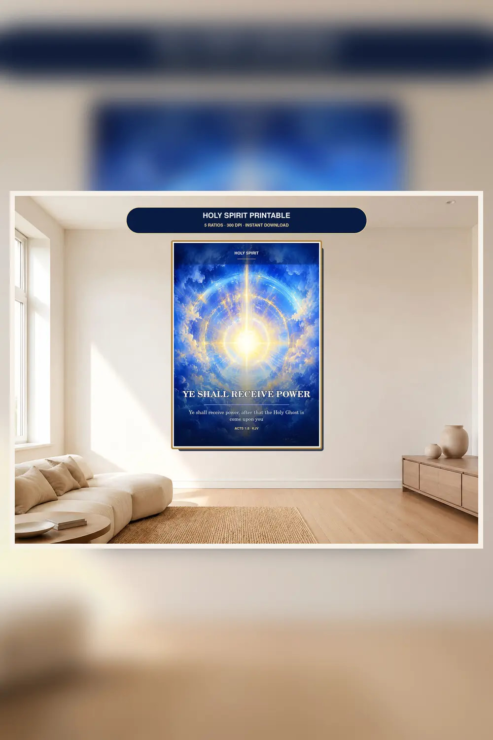 Holy Spirit Power Printable Wall Art, a Christian digital printable from the Holy Spirit collection by Thanks Lord Jesus