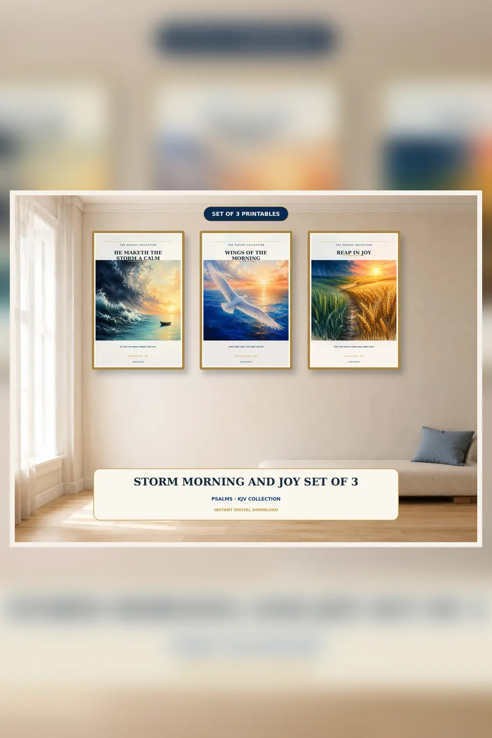 Psalms Wall Art — Ocean Bird Harvest, a Christian digital printable from the Psalms & Protection collection by Thanks Lord Jesus