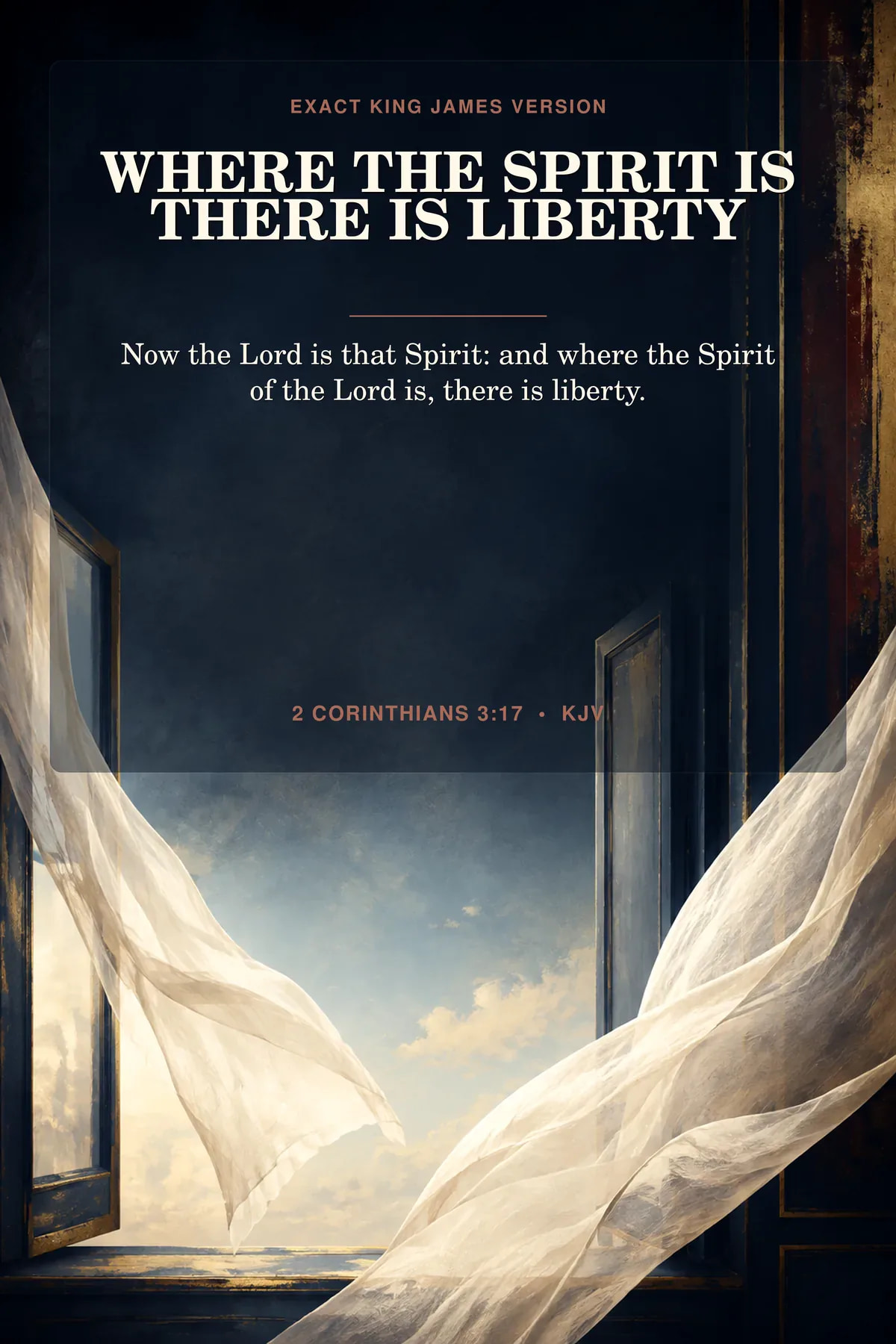 Where the Spirit Is There Is Liberty Wall Art Etsy hero preview in midnight navy, linen white, muted red, aged gold
